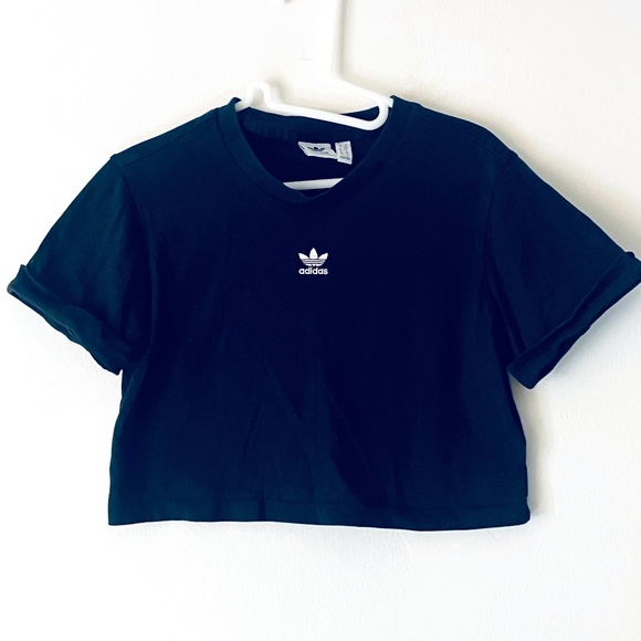 adidas Originals Tops - Adidas Small Black Crop Tee